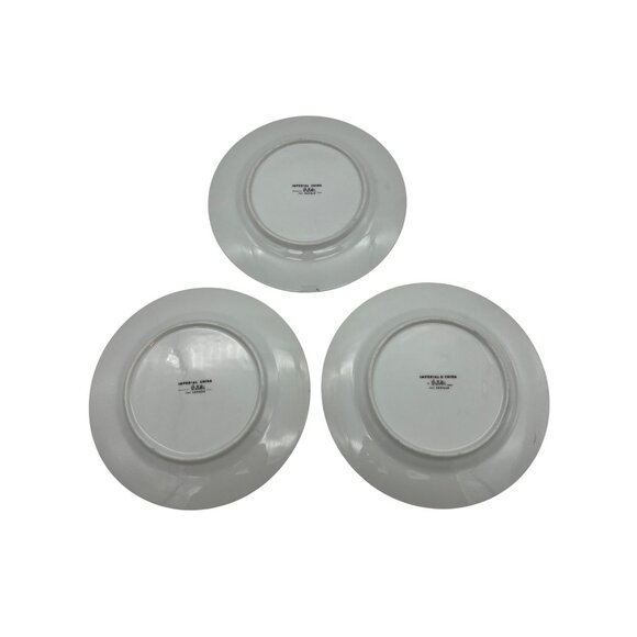 3 Imperial China Seville 5303 Bread and Butter Plates Blue Floral 6.5" - Picture 2 of 8